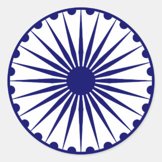 Ashoka Chakra, India flag Classic Round Sticker