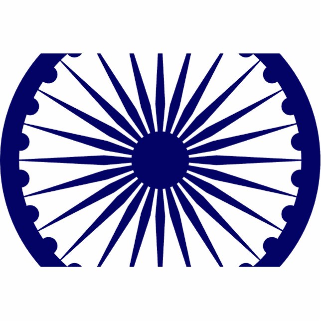 Ashoka Chakra, India flag Standing Photo Sculpture (Front)