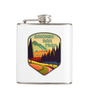 Ashokan Rail Trail New York Colours Hip Flask