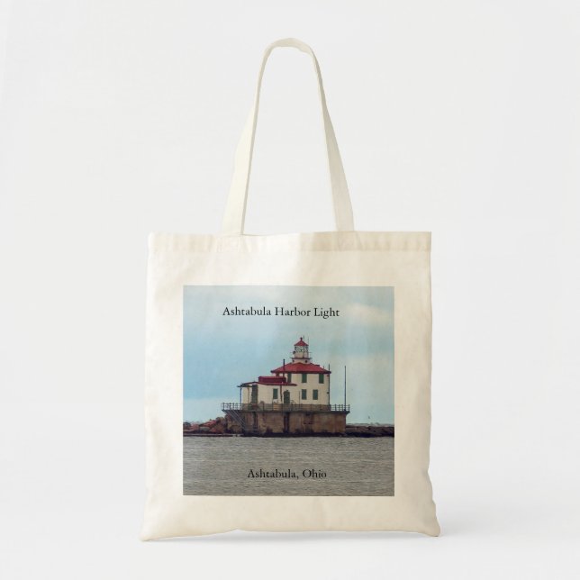 Ashtabula Harbor Light tote bag (Front)