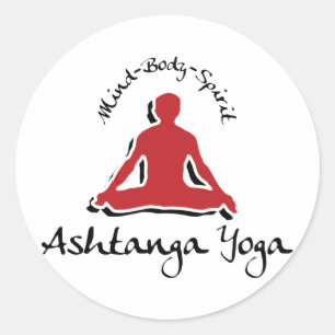 Ashtanga Yoga Classic Round Sticker
