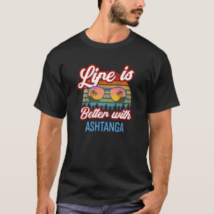 Ashtanga Yoga Vintage Sunset Ashtanga Teacher Begi T-Shirt