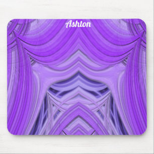 ASHTON ~ Blue Lavender and Purple Design  Mouse Mat