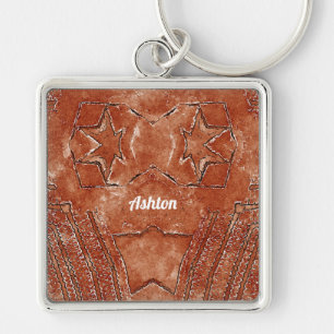 ASHTON ~ Brown White Black ~ Key Ring