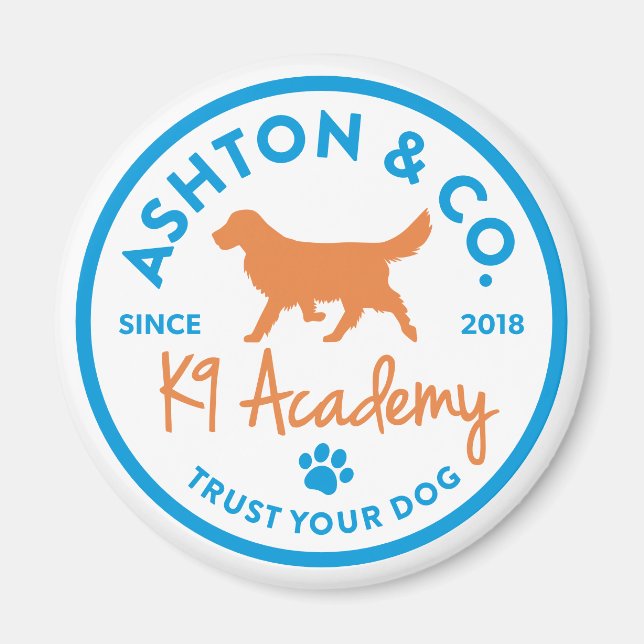 Ashton & Co. K9 Academy 2c Logo Magnet (Front)