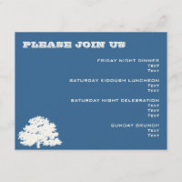 Ashton Tree Bar Mitzvah Wedding Event Card