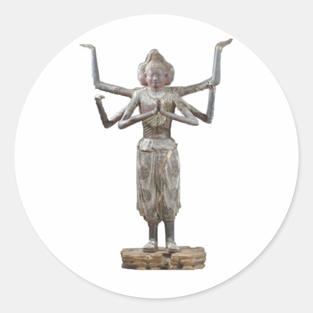 Ashura-zo (statue of Ashura) - Buddhist statue Classic Round Sticker (Front)