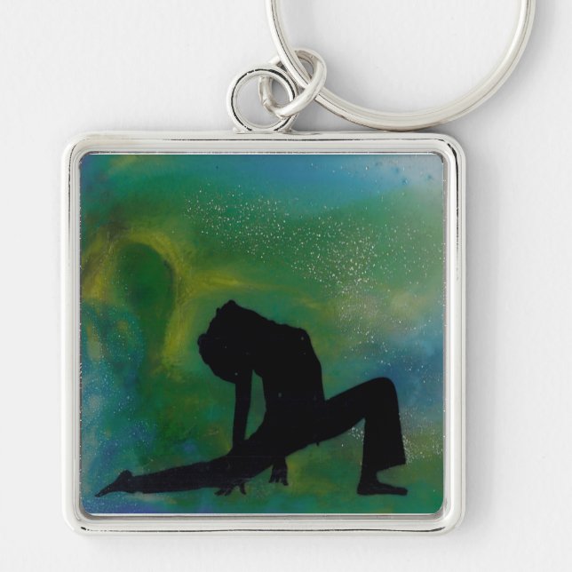 AshwaSancha Yoga Girl - Premium Keychain (Front)