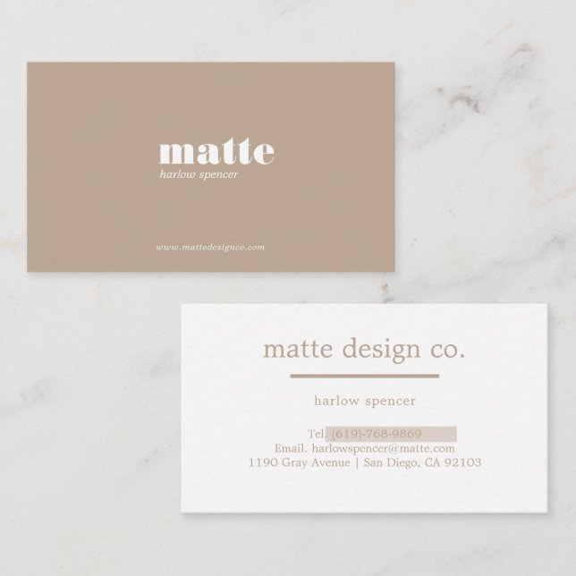 Ashwood | Modern Elegant Minimalist Professional Business Card (Front/Back)