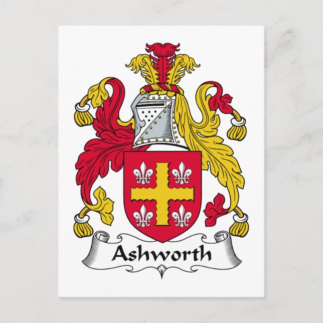 Ashworth Family Crest Postcard (Front)