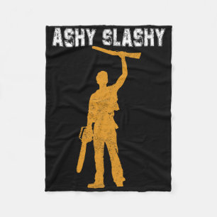 Ashy Slashy Graphic Halloween Awesome Apparel Horr Fleece Blanket