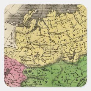 Asia 12 square sticker