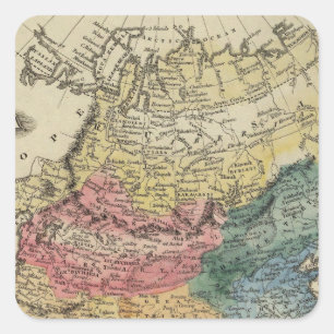 Asia 16 square sticker