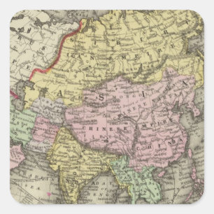 Asia 22 square sticker
