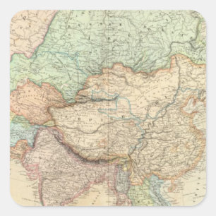 Asia 25 square sticker