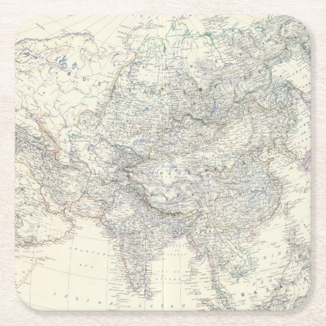 Asia 2 2 square paper coaster (Front)