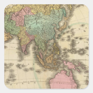 Asia 39 square sticker