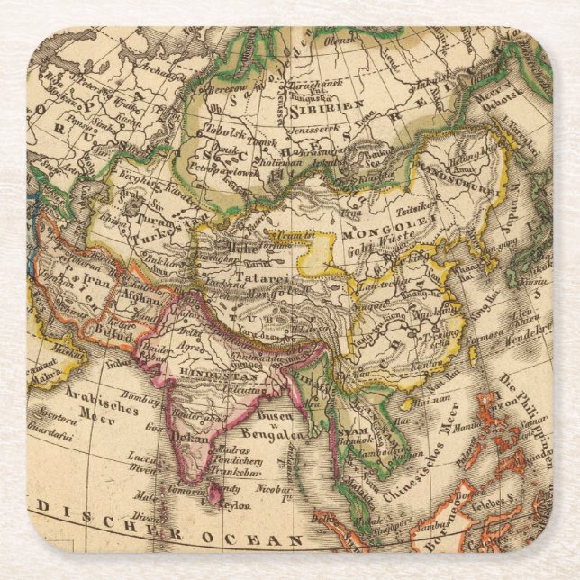 Asia 3 2 square paper coaster (Front)