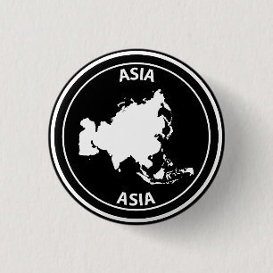 Asia 3 Cm Round Badge