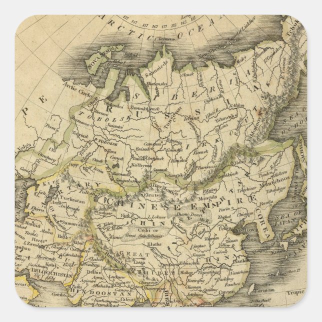 Asia 3 square sticker (Front)