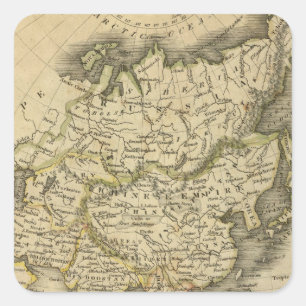 Asia 3 square sticker
