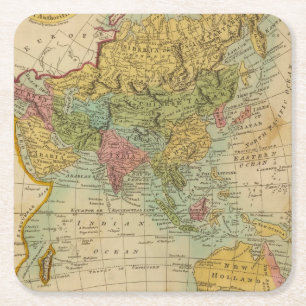 Asia 4 square paper coaster