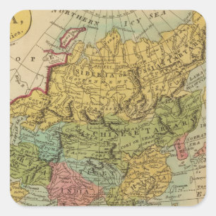 Asia 4 square sticker