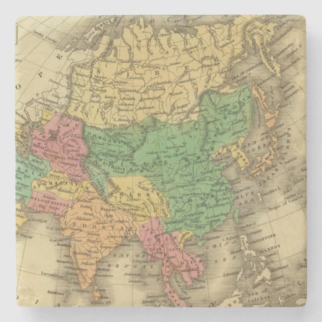 Asia 6 stone coaster (Front)