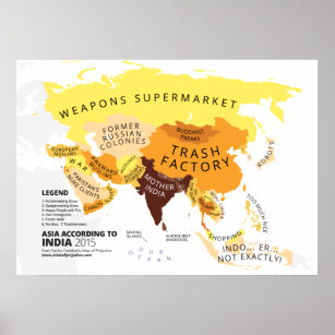 Asia According to India Poster