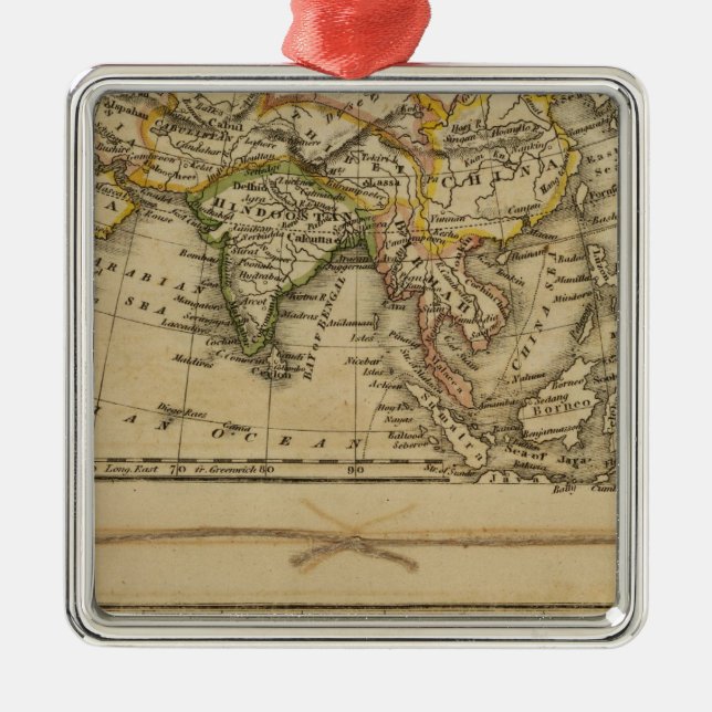 Asia, Africa Metal Tree Decoration (Front)