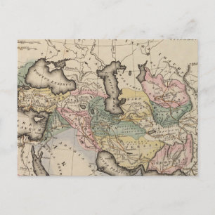 Asia Atlas Map Postcard