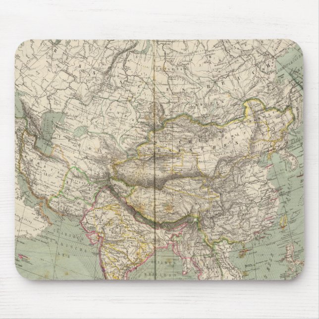 Asia Atlas Map showing political divisions Mouse Mat (Front)