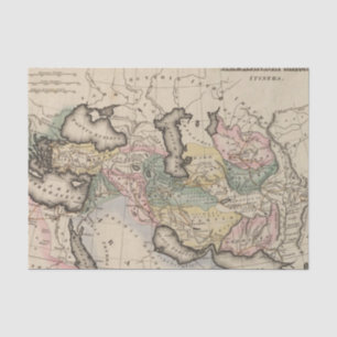 Asia Atlas Map Tissue Paper