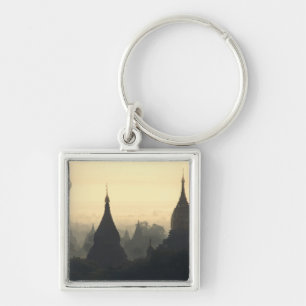 Asia, Burma, (Myanmar), Pagan (Bagan) Hot Air Key Ring