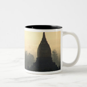 Asia, Burma, (Myanmar), Pagan (Bagan) Hot Air Two-Tone Coffee Mug