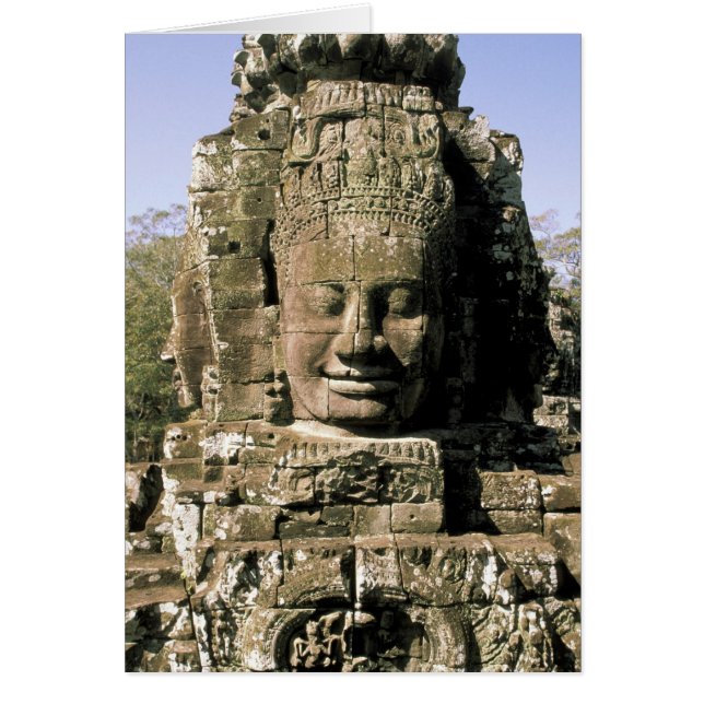 Asia, Cambodia, Siem Reap. Angkor Thom, heads of (Front)