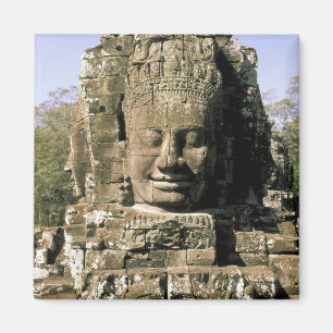 Asia, Cambodia, Siem Reap. Angkor Thom, heads of Magnet