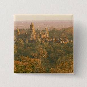 Asia, Cambodia, Siem Reap. Angkor Wat. 15 Cm Square Badge