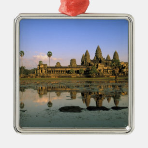 Asia, Cambodia, Siem Reap. Angkor Wat. 2 Metal Tree Decoration
