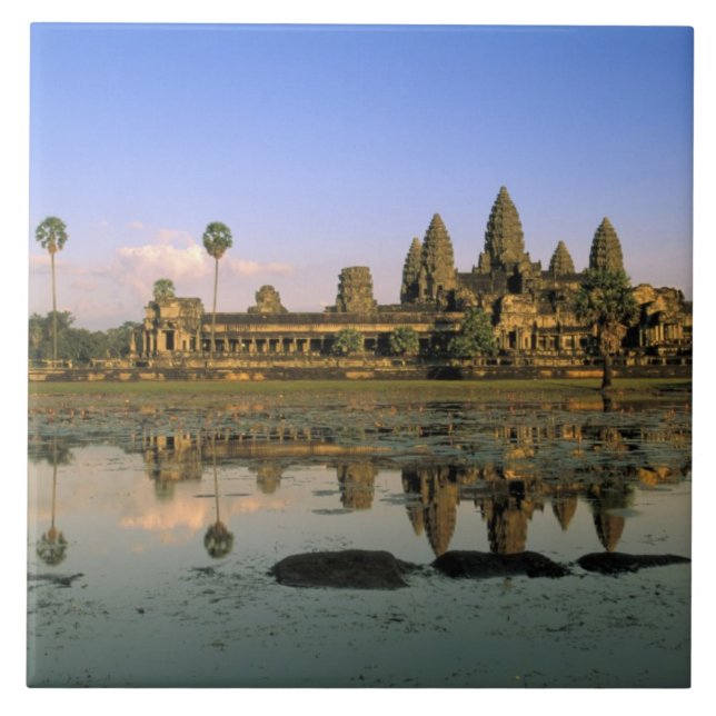 Asia, Cambodia, Siem Reap. Angkor Wat. 2 Tile (Front)