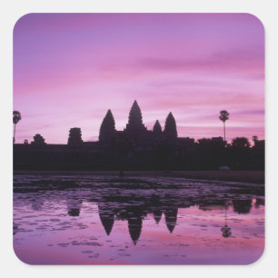 Asia, Cambodia, Siem Reap, Angkor Wat (b. 12th 2 Square Sticker