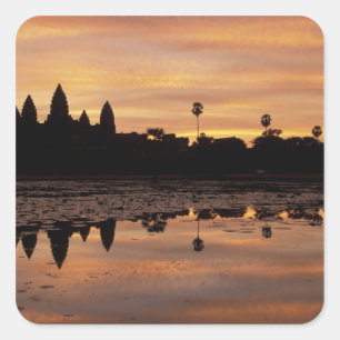 Asia, Cambodia, Siem Reap, Angkor Wat (b. 12th Square Sticker