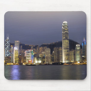 Asia, China, Hong Kong, city skyline and 2 Mouse Mat