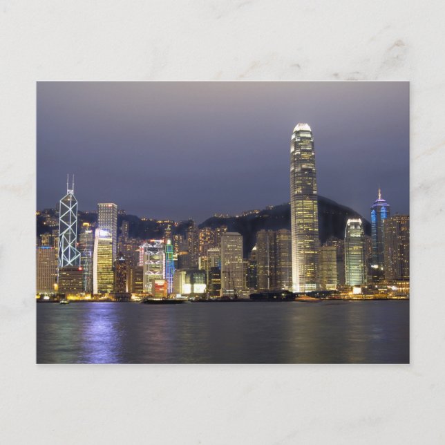 Asia, China, Hong Kong, city skyline and 2 Postcard (Front)