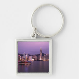 Asia, China, Hong Kong, city skyline and Key Ring