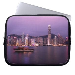 Asia, China, Hong Kong, city skyline and Laptop Sleeve