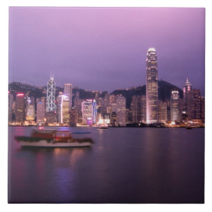 Asia, China, Hong Kong, city skyline and Tile