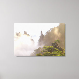 Asia, China, Huanshan. The Yellow Mountain in Canvas Print