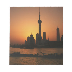 ASIA, China, Shanghai View of Oriental Pearl TV Notepad