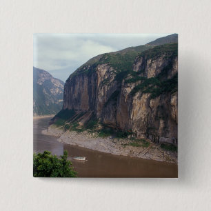 Asia, China, Yangtze River, Three Gorges. 15 Cm Square Badge